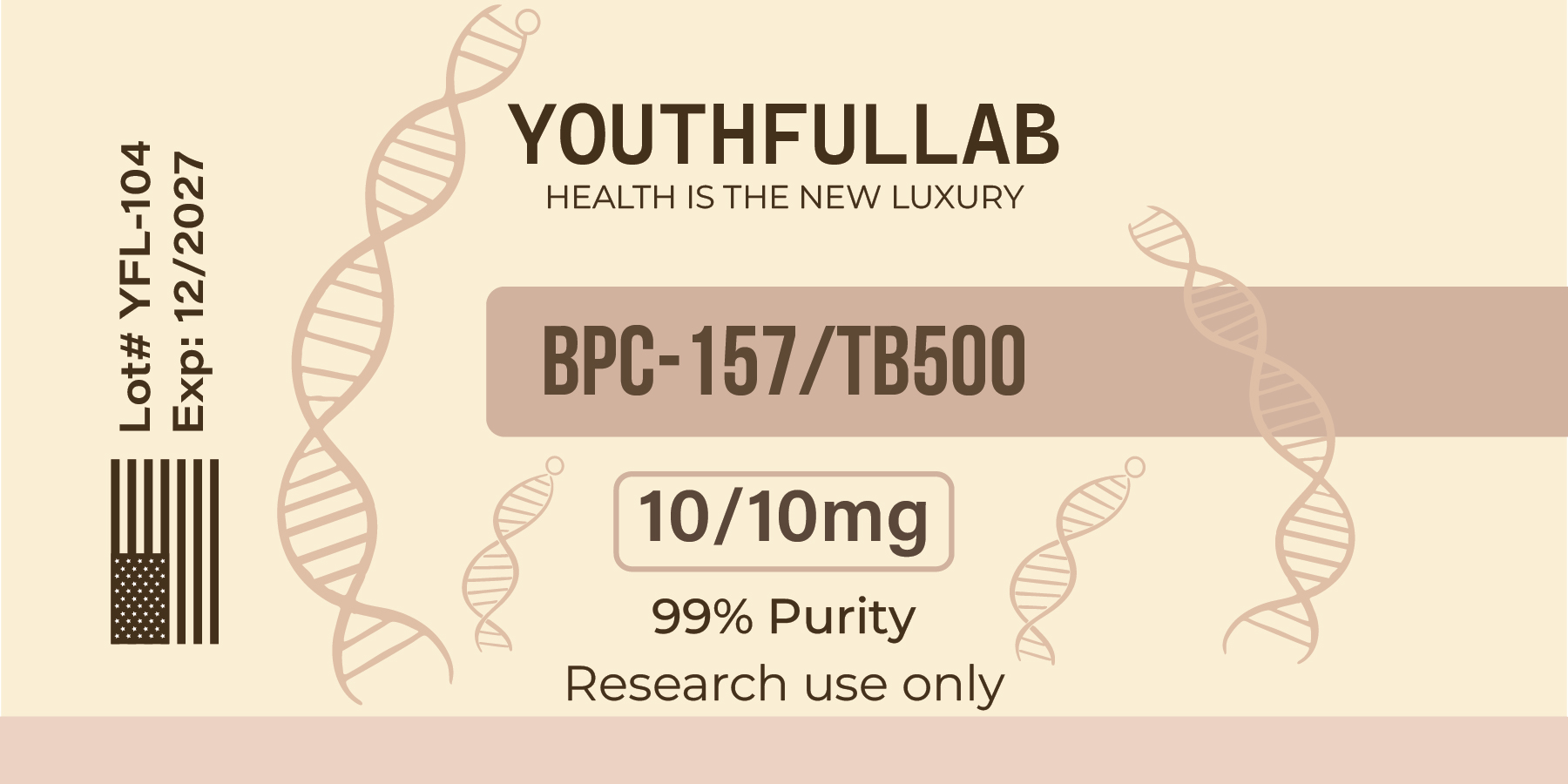BPC-157 / TB500 vial label artwork
