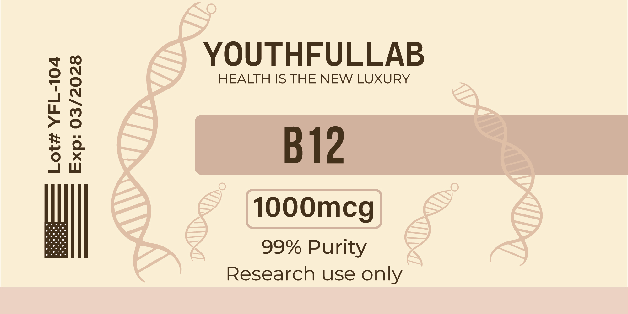 B12 1000mcg vial label artwork